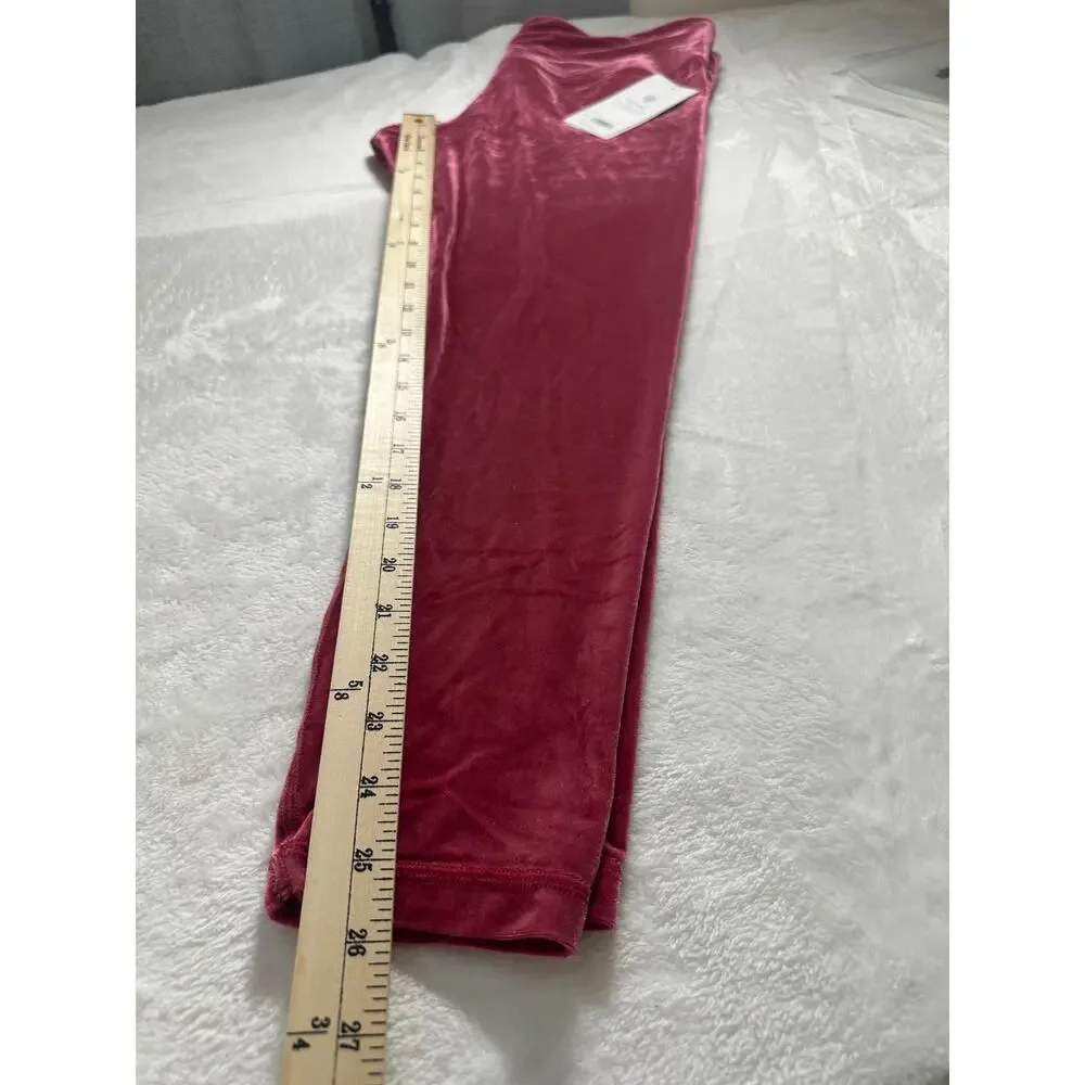 Athleta Elation Velvet Tight Women XL Raspberry NWT High Rise Leggings 511387‎